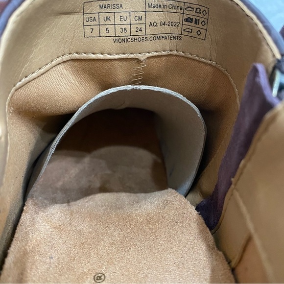 Vionic Marissa Suede Chocolate Ankle Booties Size 7 - Picture 7 of 8